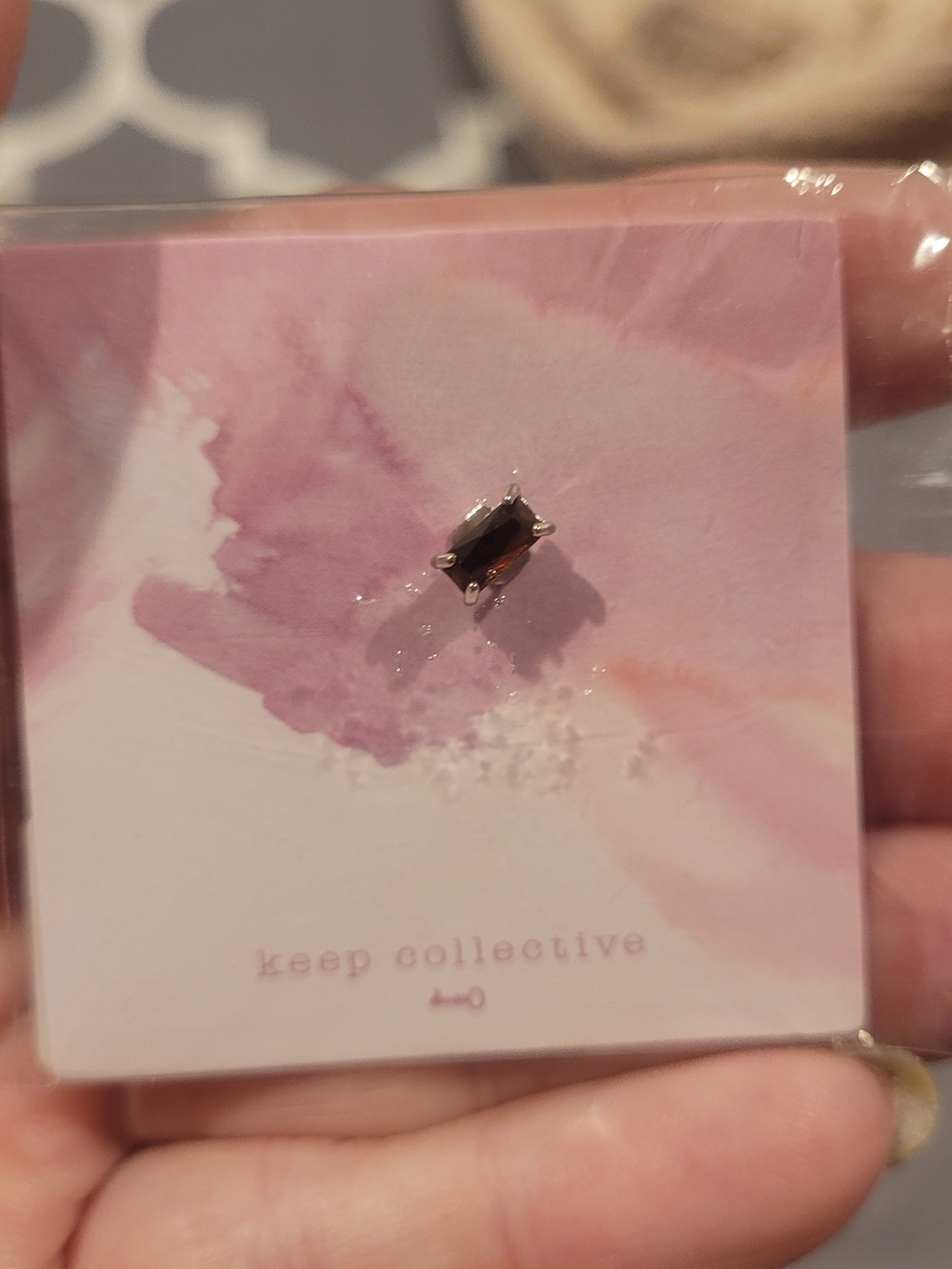 KEEP Collective Keepsake Birthstone Slider Charm Silver January NIP Bangle